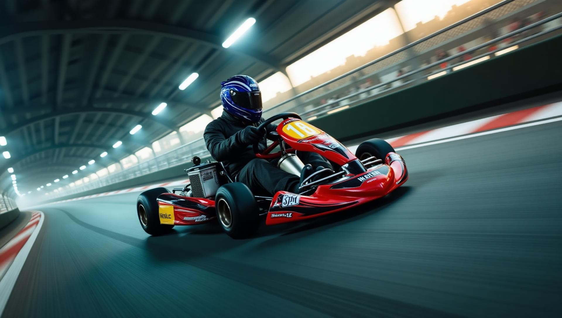 Kart racing on track